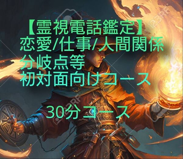 【霊視鑑定】恋愛/仕事/対人関係等。30分コース。有形。良くお読み下さい。