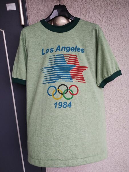 【サイズL】1984年ロサンゼルスオリンピック Tシャツ リンガーTシャツ