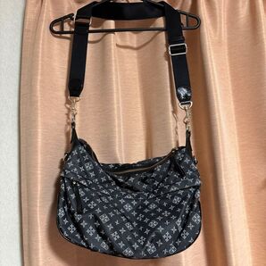 ラシット 2wayショルダーバッグ モノグラム 中古 ブラック&グレー