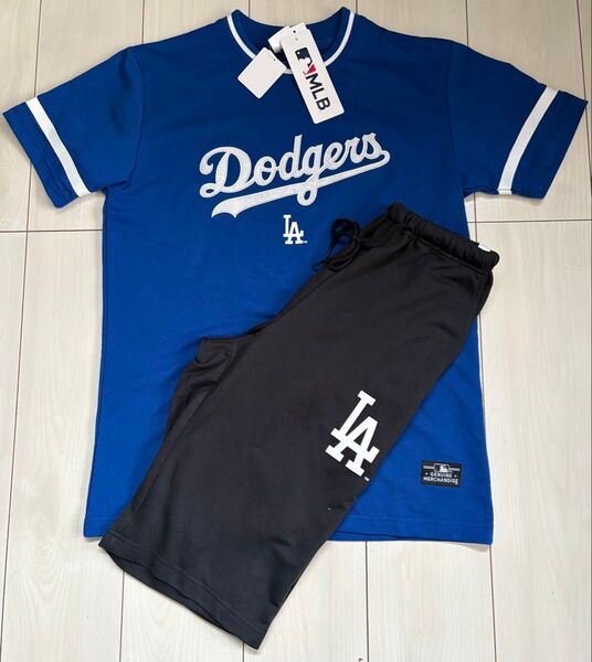 新品 Mサイズ MLB ドジャース 上下セット Tシャツ ハーフパンツ