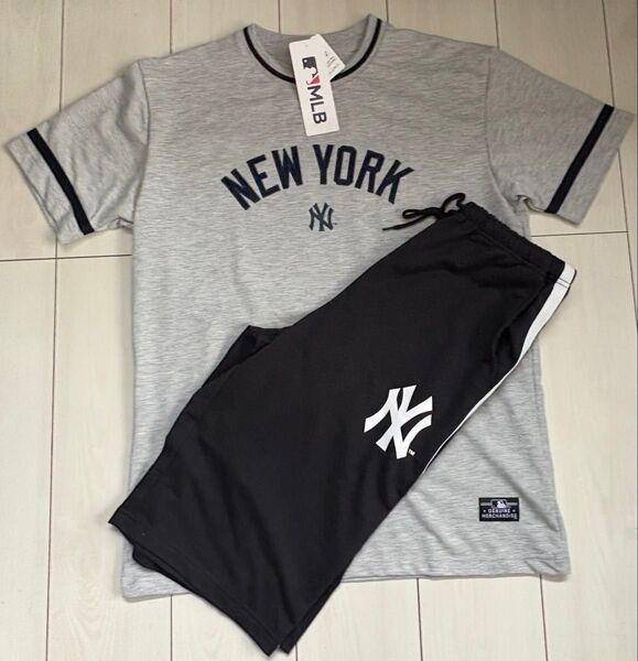 新品 Lサイズ MLB ヤンキース 上下セット Tシャツ ハーフパンツ