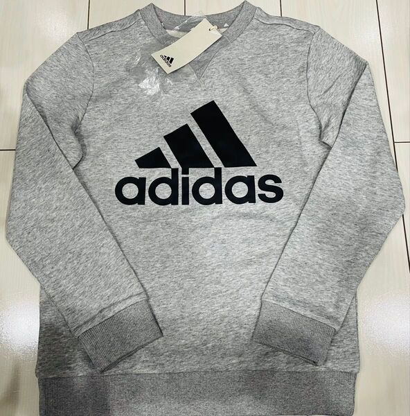 新品 150cm adidas アディダス トレーナー グレー