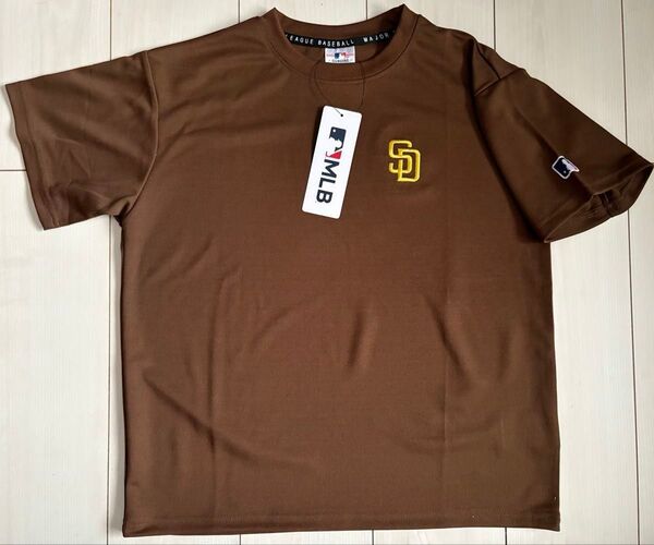 新品 160cm MLB パドレス メッシュ半袖Tシャツ