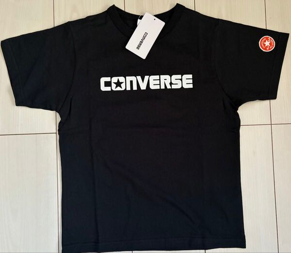 新品 130cm converse コンバース 半袖Tシャツ 黒