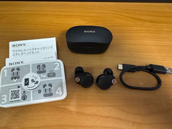 新品純正バッテリー交換済 SONY WF-1000XM4 ブラック ソニー ノイズキャンセリング ワイヤレスイヤホン イヤホン