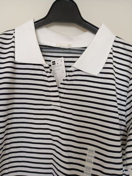GU ボーダー柄ポロシャツ 3XL 未使用