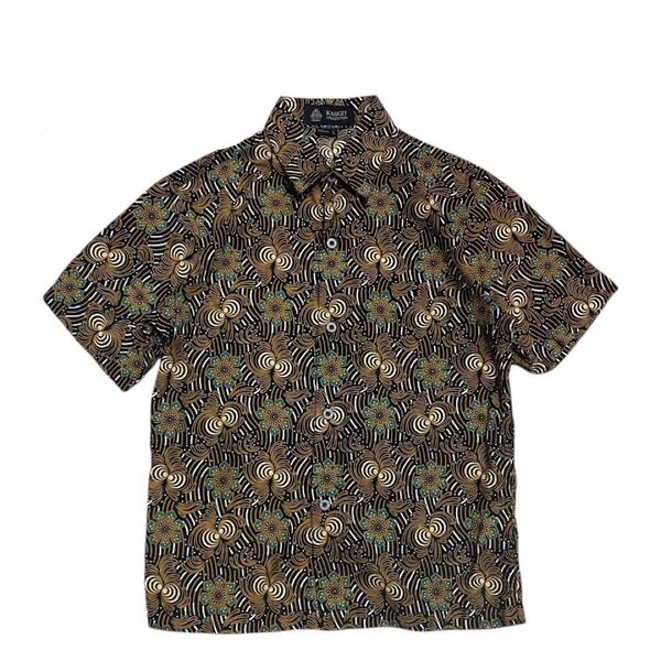 【美品】BATIK SEMAR バティック アロハ 総柄 半袖 インドネシア産 シャツ ヴィンテージ 古着 レトロ エスニック