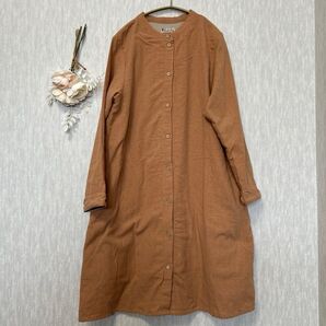 Sketchバンドカラーシャツワンピース チュニック M