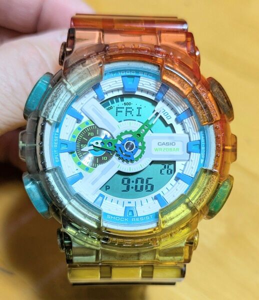 【美品】CASIO カスタムG-SHOCK GA-110WG キャンディーカラー デジアナ