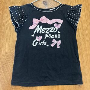 メゾピアノ 半袖Tシャツ 120 黒 女の子