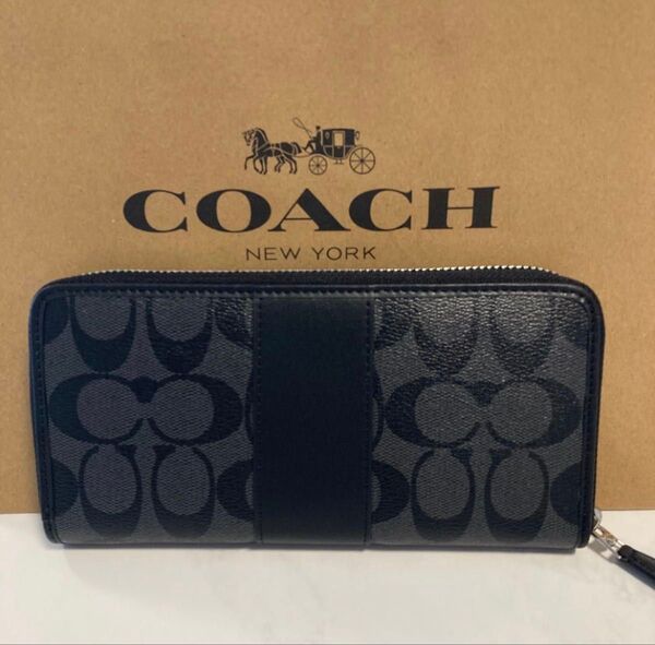 新品 COACH長財布 コーチ 長財布 レディース メンズ シンプル