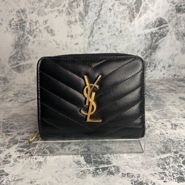 SAINT LAURENT サンローラン イヴサンローラン 折り財布 黒