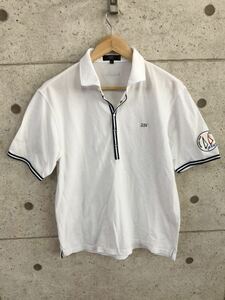 夏場に！ 23区 GOLF ゴルフ スポーツ ハーフボタン ポロシャツ 白 ホワイト 3サイズ 美品 新規×