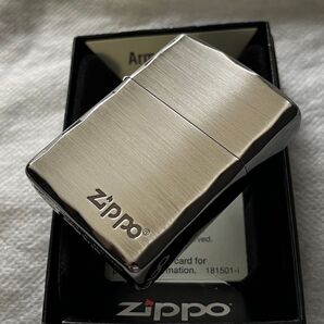 ZIPPO アーマー シャインレイ シルバー&ブラック エッジ彫刻 ジッポー 新品 ライター コレクション
