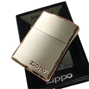 新品 ZIPPO アーマー シャインレイカット シルバー&ピンクゴールド コーナーエッジ彫刻 ジッポー