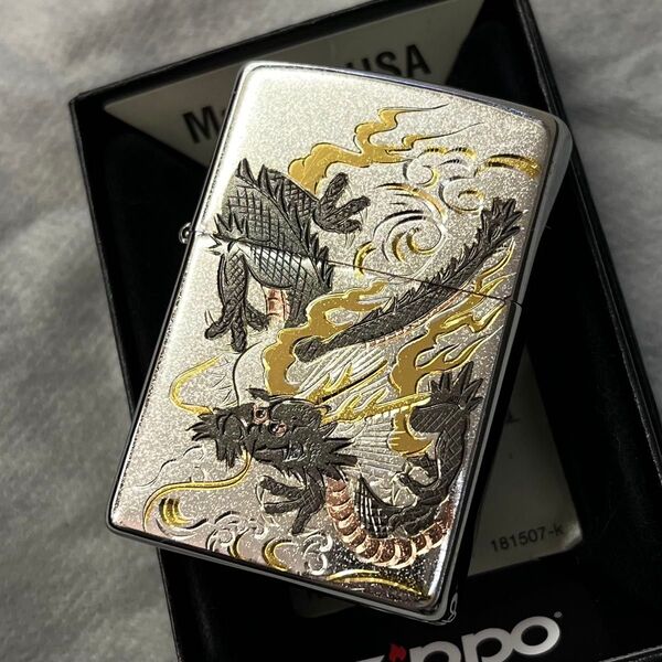 ZIPPO 新品 ドラゴン 和柄 電鋳板 伝統工芸 龍 ジッポー コレクション