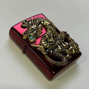 限定 ZIPPO ドラゴン ターコイズ入り レッド 龍神 ジッポー 新品 ライター コレクション
