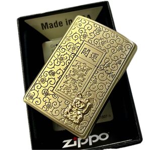ZIPPO 新品 招き猫 商売繁盛 ブラスアンティーク仕上げ 開運 ジッポー