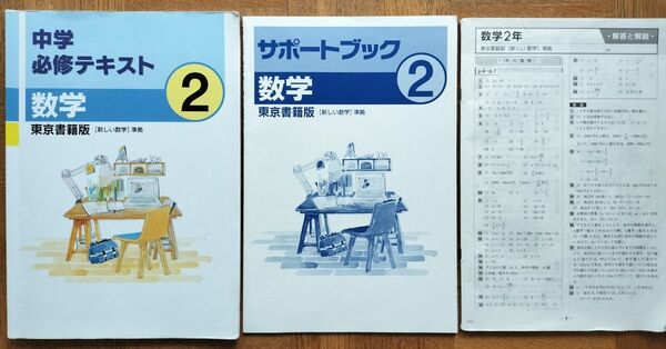 ∮中学必修テキスト 数学 2年 サポートブック 解答 解説 3冊セット∮