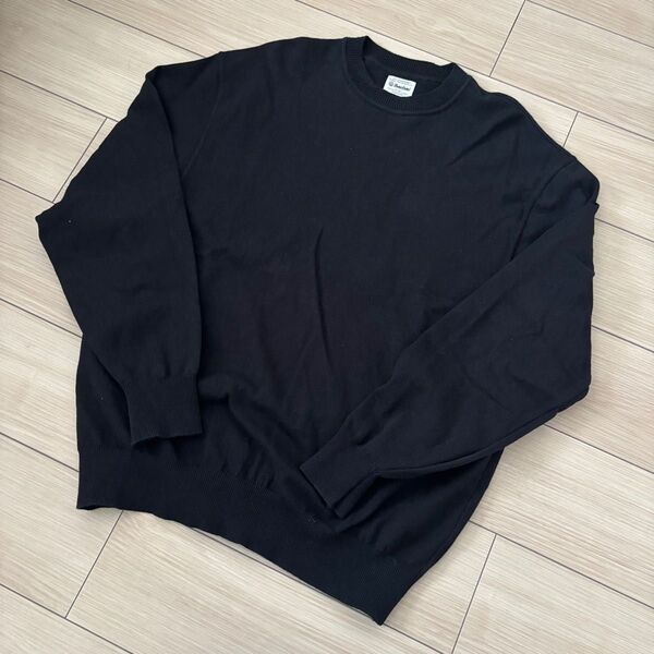 ヨネトミ コットンニットYONETOMI NEW BASIC WAVE COTTON KNIT P/O size 4 ブラック