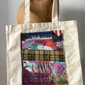 totebag /ヴィンテージファブリックのパッチワーク トートバッグ■tf-376d