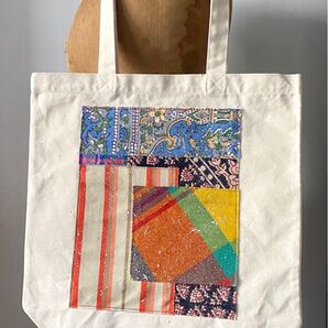 totebag /ヴィンテージファブリックのパッチワーク トートバッグ■tf-376b