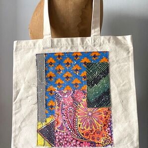 totebag /ヴィンテージファブリックのパッチワーク トートバッグ■tf-376c