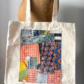 totebag /ヴィンテージファブリックのパッチワーク トートバッグ■tf-376i