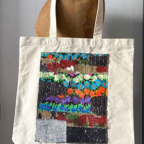 totebag /ヴィンテージファブリックのパッチワーク トートバッグ■tf-376h