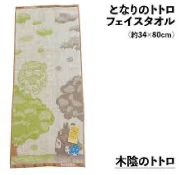 可愛い刺繍&アップリケ!『となりのトトロ』フェイスタオル(木陰のトトロ)2
