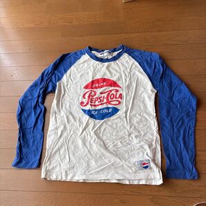 PEPSI ペプシ 長袖Tシャツ ラグラン ロゴ 古着