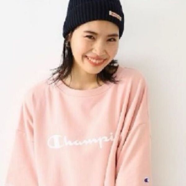RODEO CROWNS WIDE BOWL Championコラボ 半袖Tシャツ ピンク