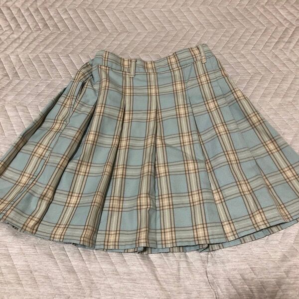 美品! グローバルワーク キッズ 女の子スカッツ 160センチ チェック プリーツスカート