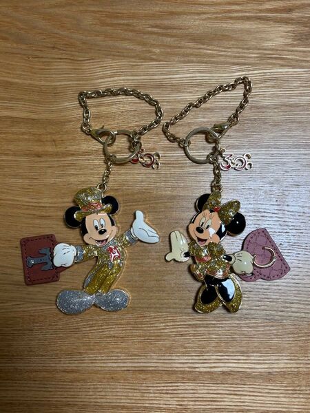 東京ディズニーランドホテル限定 30周年 キーホルダー ペア ミッキー ミニー ディズニー