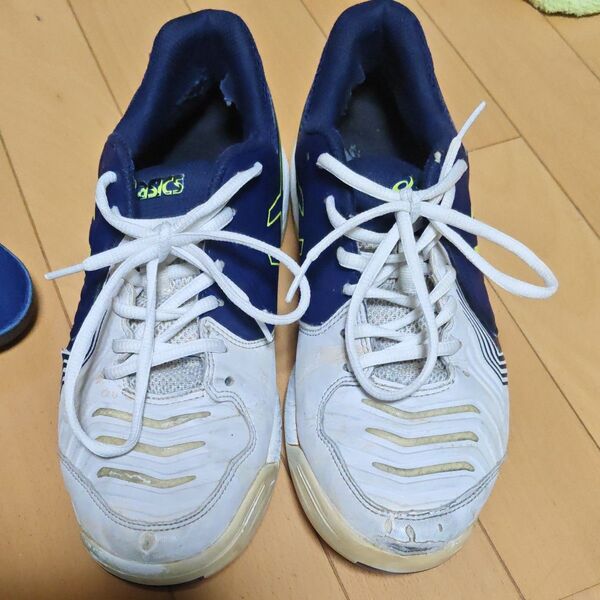 asics テニスシューズ 26.5cm ホワイト/ネイビー オールコート対応