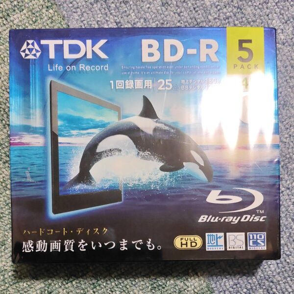 TDK BD-R 1回録画用 25GB 5枚パック 未使用 ブルーレイ ディスク データ メディア
