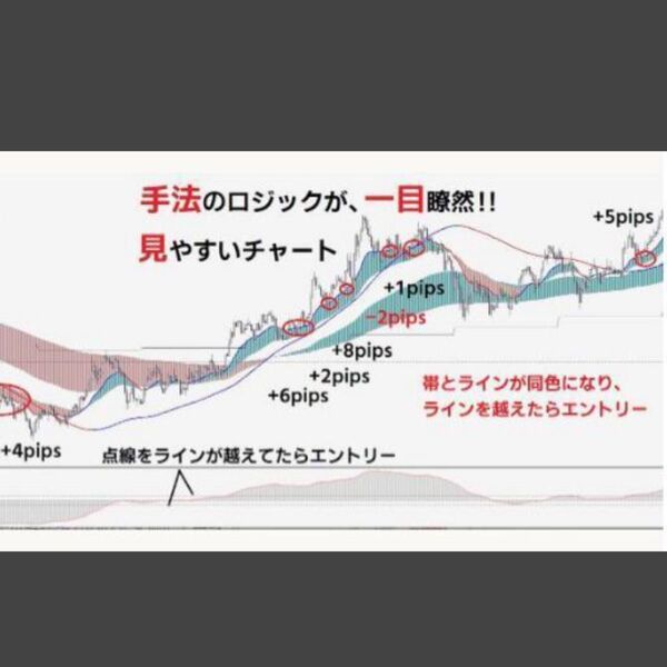 ★FX ぱっと見でプロのトレード手法が一目瞭然でわかります★本物のプロの方法論で+10pips目標!ロジックは画像にて★