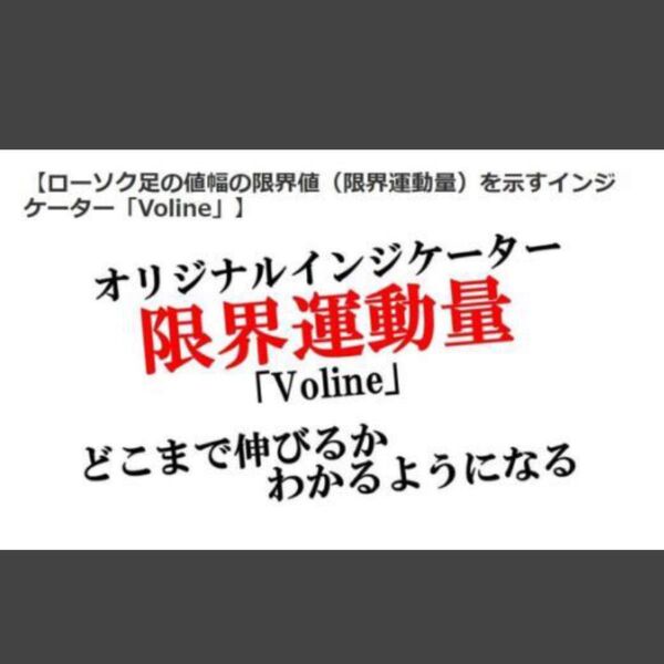 ★FX★ローソク足の値幅の限界値(限界運動量)を示す「Voline」+トレート手法解説動画★誰でも価格がどこまで伸びるかを予測でき