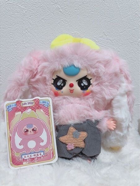 babythree ぬいぐるみ macaron ピンク垂れ耳うさぎ 桃色
