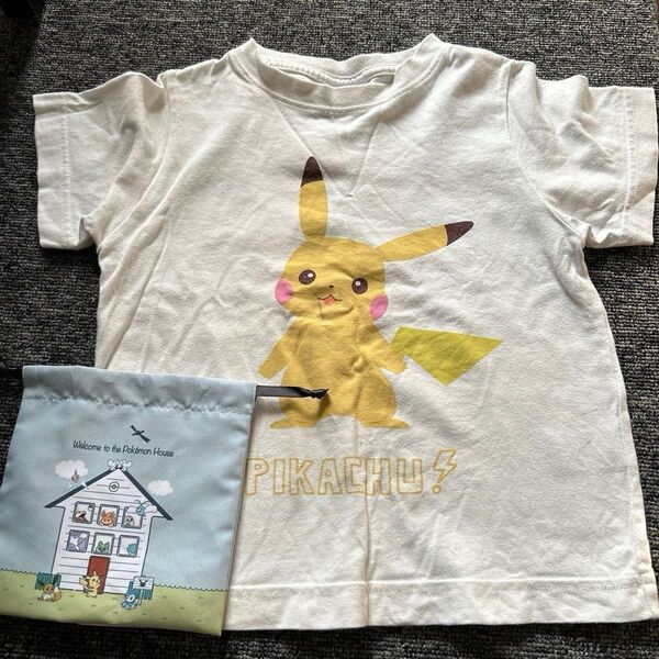 ポケモン巾着。Tシャツ、枕カバーおまけです。サイズ110