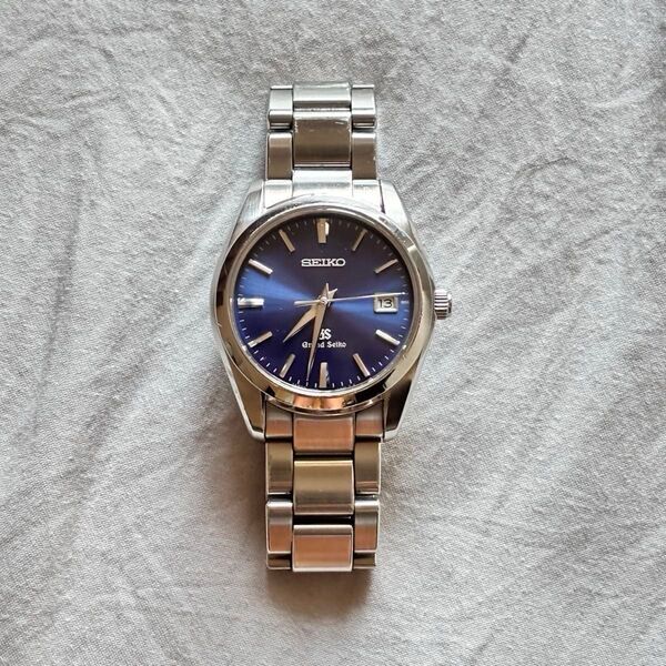 【美品】グランドセイコー SBGX065青 ステンレススチール grandSEIKO デイト クォーツ 腕時計