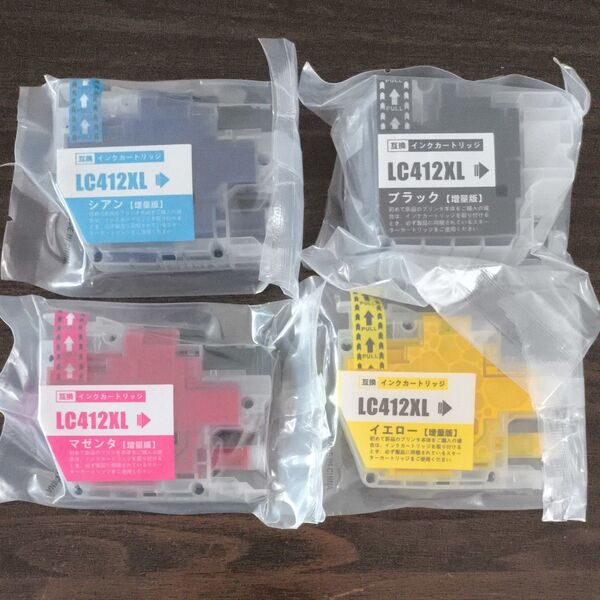 互換インク ブラザー LC412-4PK XL
