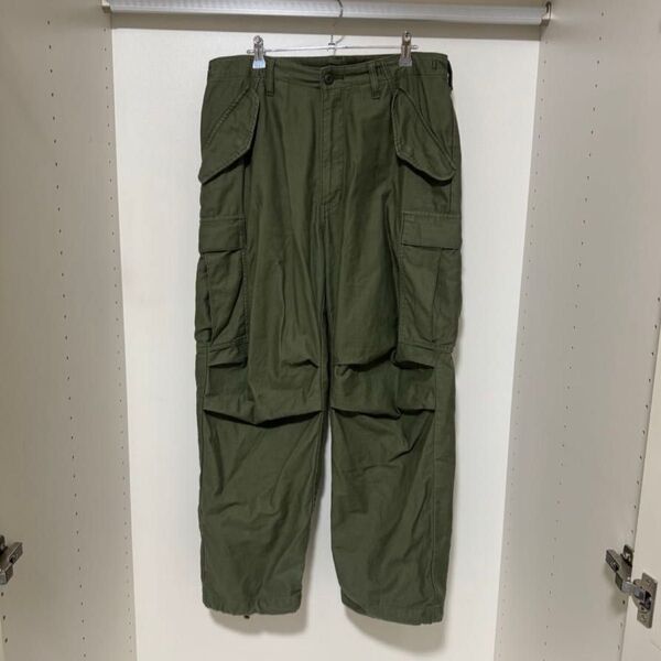ALPHA INDUSTRIES アルファインダストリーズ カーゴパンツ コットン Lサイズ グリーン カーキ ミリタリー