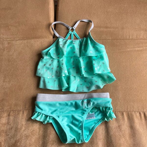 Juicy Couture ミントグリーン フリル水着 100cm セパレート ビキニ 女の子 スイムウェア 子供 セットアップ