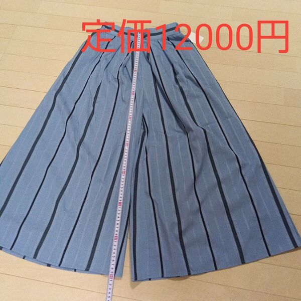 新品 美品 ロングスカート ワイドパンツ Lサイズ 長ズボン レディース 無地 ボトムス ガウチョパンツ M パンツ ストライプ