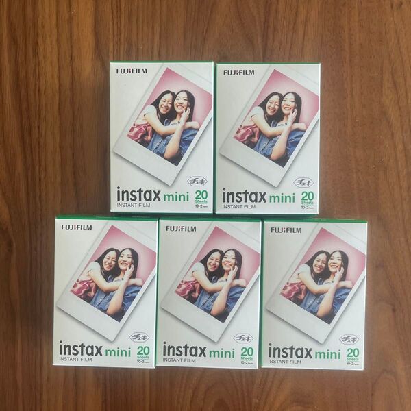 富士フイルム instax mini フィルム 20枚 5箱(100枚) チェキ FUJIFILM