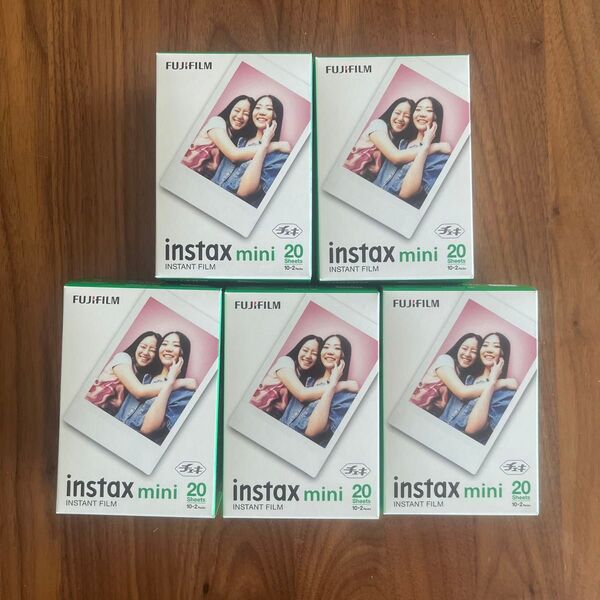 富士フイルム instax mini フィルム 20枚 5箱(100枚) チェキ FUJIFILM
