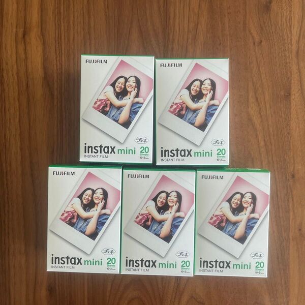 富士フイルム instax mini フィルム 20枚 5箱(100枚) チェキ FUJIFILM