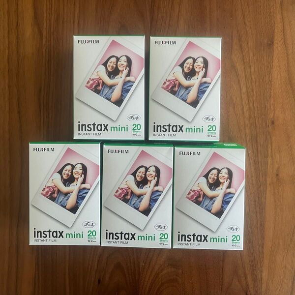 富士フイルム instax mini フィルム 20枚 5箱(100枚) チェキ FUJIFILM