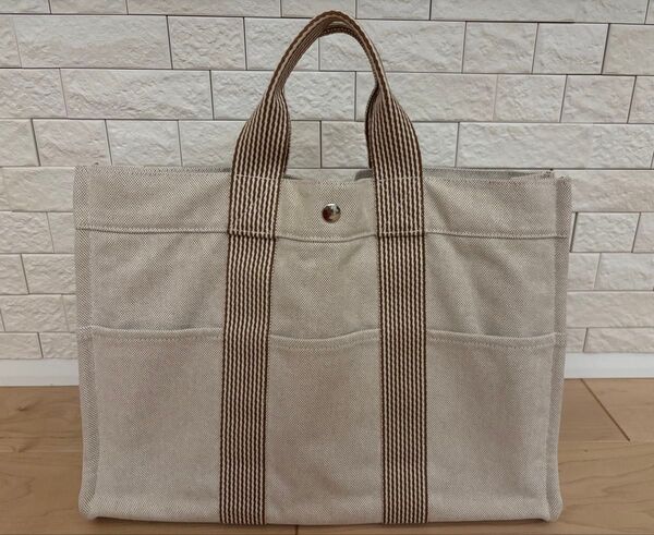 HERMES エルメス フールトゥ トートバッグ キャンバス MM
